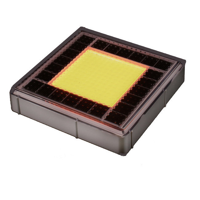 Pavé Lumineux Solaire L  20x20 cm Orange 